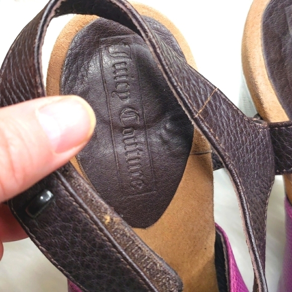 Juicy Couture Berry Fame Peep Toe Pumps Sandals 7.5M purple - Picture 4 of 11